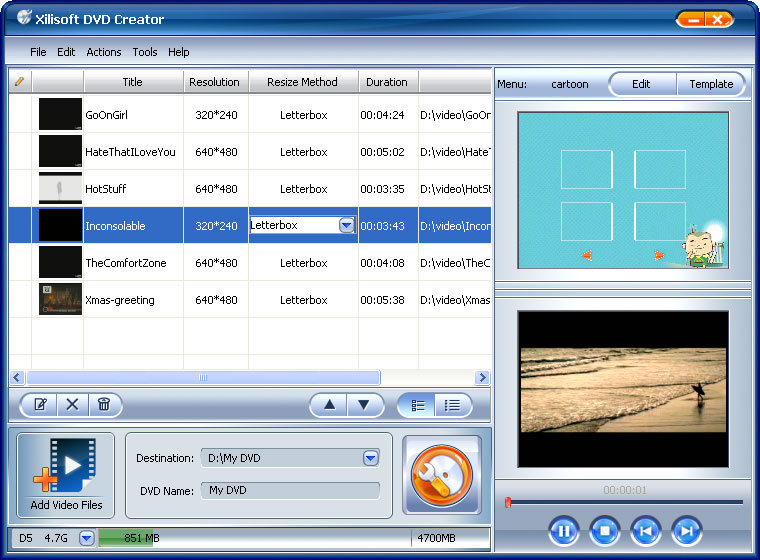 Click to view Xilisoft DVD Maker Suite 6.0.14.1104 screenshot