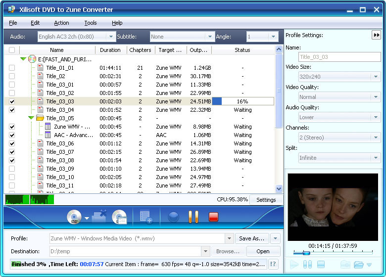 Click to view Xilisoft Zune Converter Suite 6.0.14.1104 screenshot