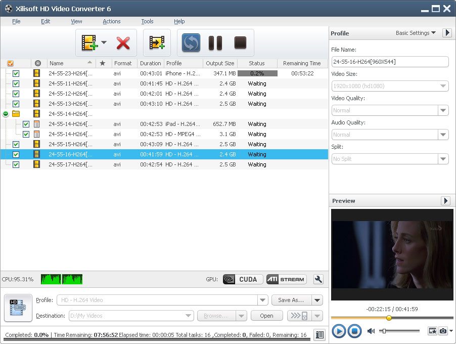 Click to view Xilisoft HD Video Converter 7.0.1.1221 screenshot