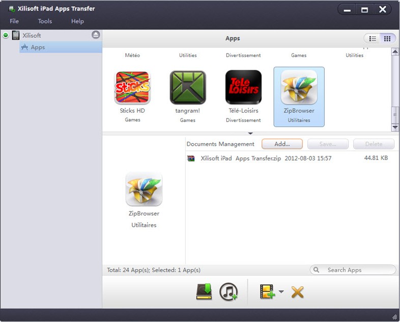 Xilisoft iPad Apps Transfer