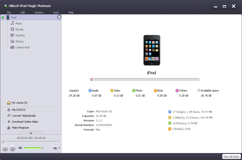 Click to view Xilisoft iPad Magic 5.0.1.1205 screenshot